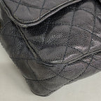 Chanel Shoulder Bag Quilted Caviar Leather Black Gold — view 7