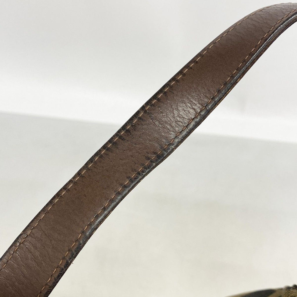 Fendi Handbag Zucca Mamma Bucket Nylon Canvas Brown Silver — view 8