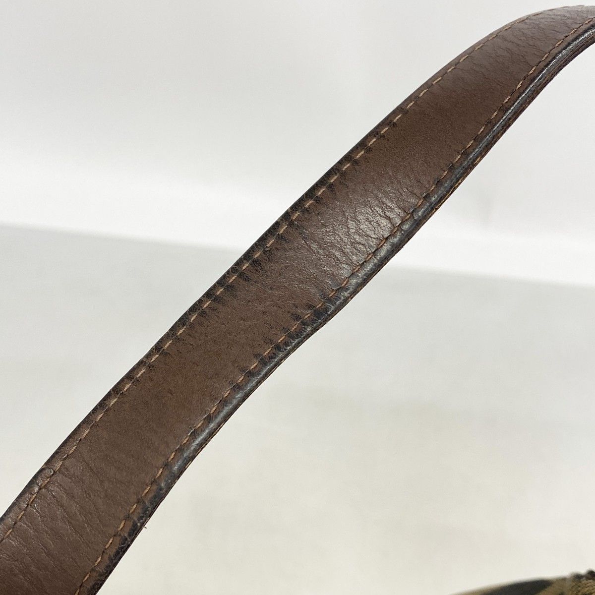 Fendi Handbag Zucca Mamma Bucket Nylon Canvas Brown Silver — view 8