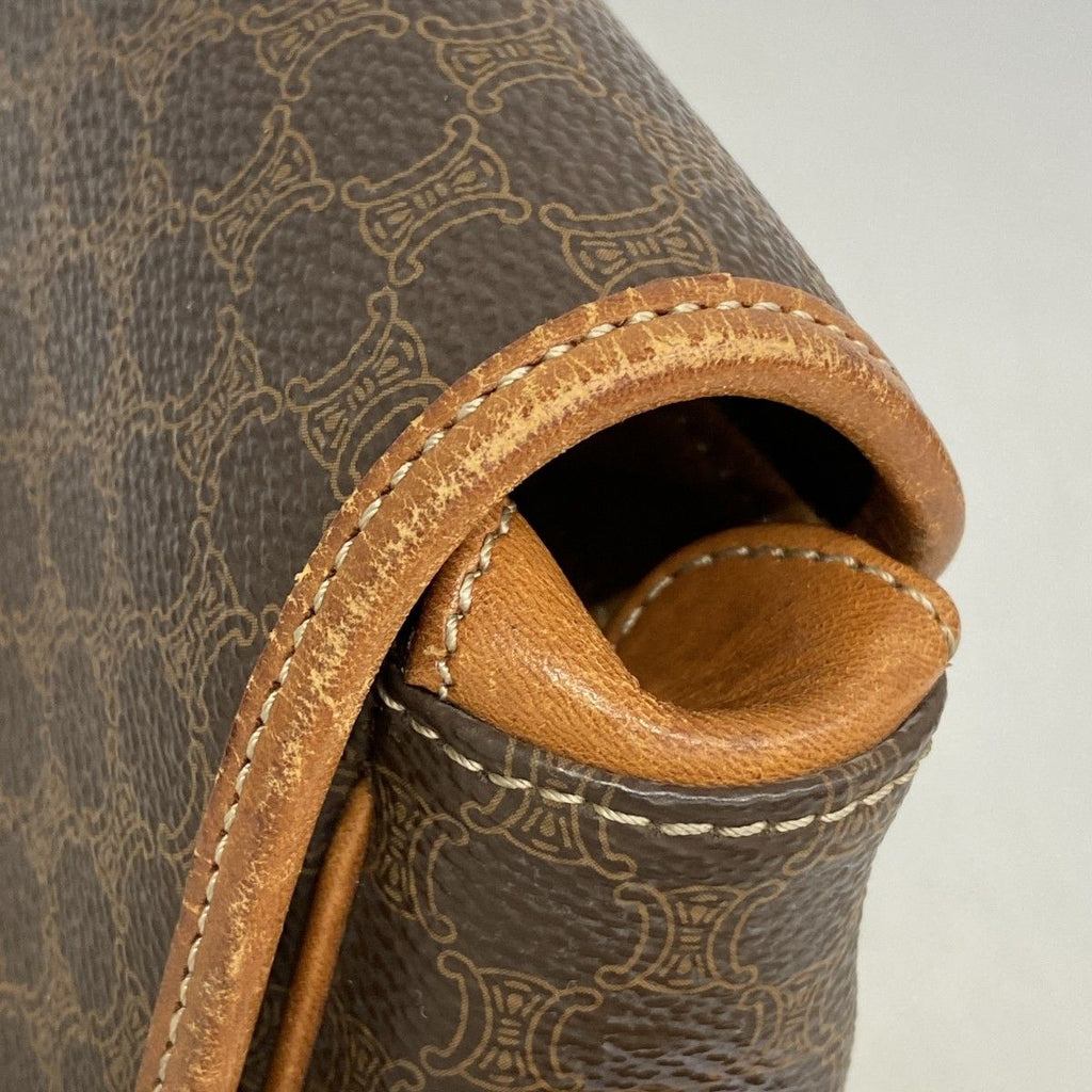 Celine Shoulder Bag Macadam Brown Gold — view 6