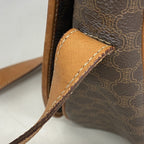 Celine Shoulder Bag Macadam Brown Gold — view 8