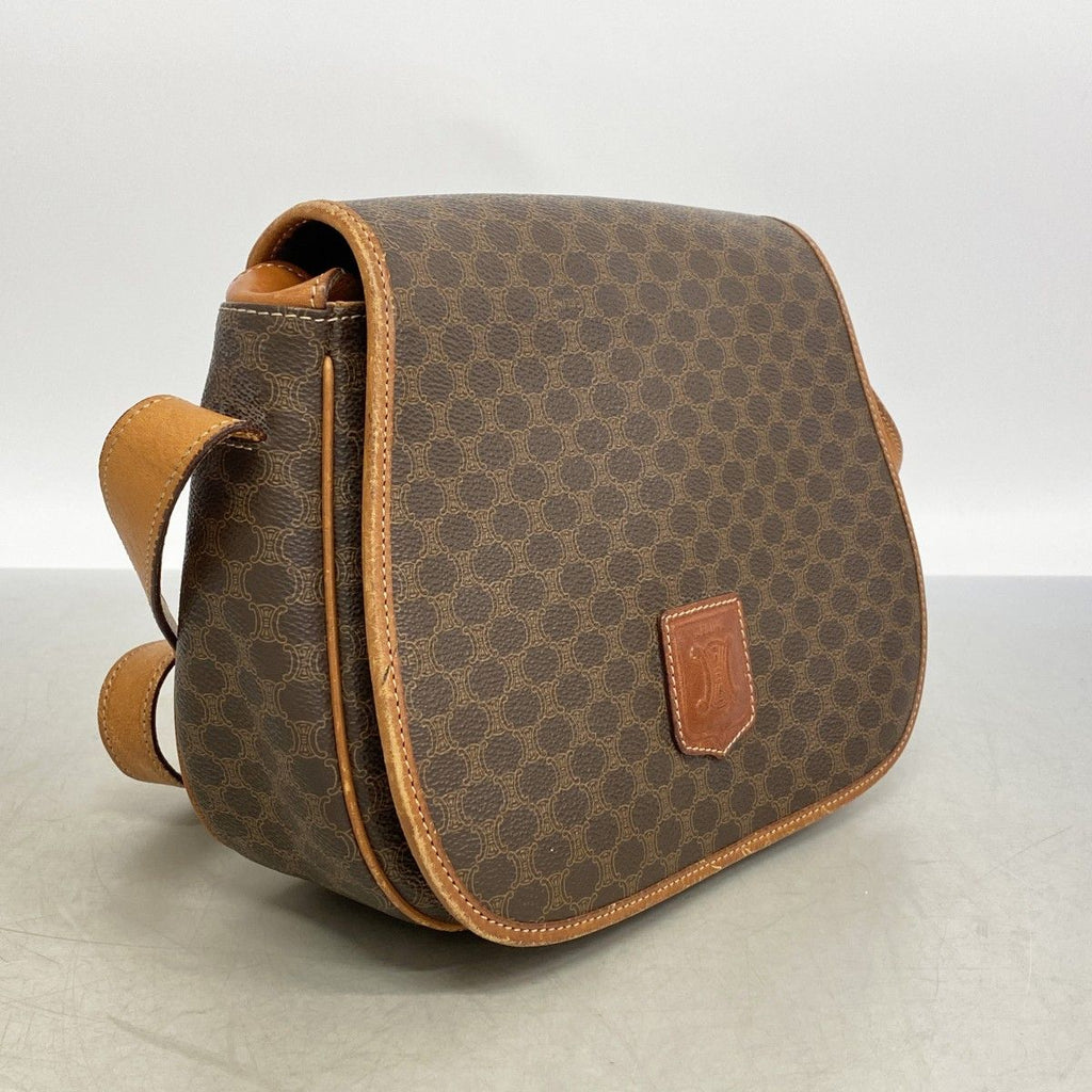 Celine Shoulder Bag Macadam Brown Gold — view 2
