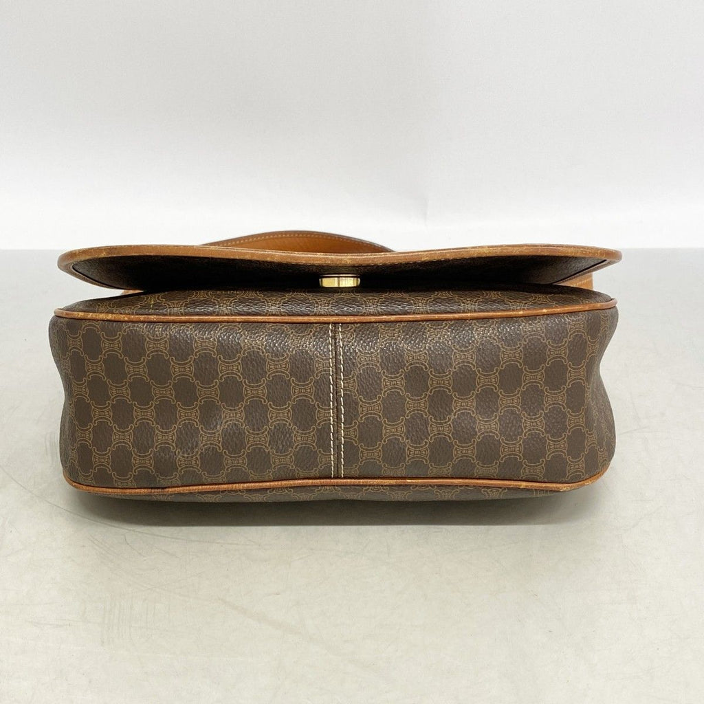 Celine Shoulder Bag Macadam Brown Gold — view 3