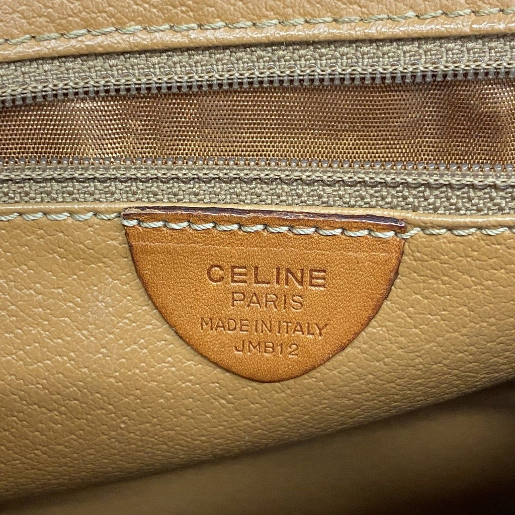Celine Shoulder Bag Macadam Brown Gold — view 5