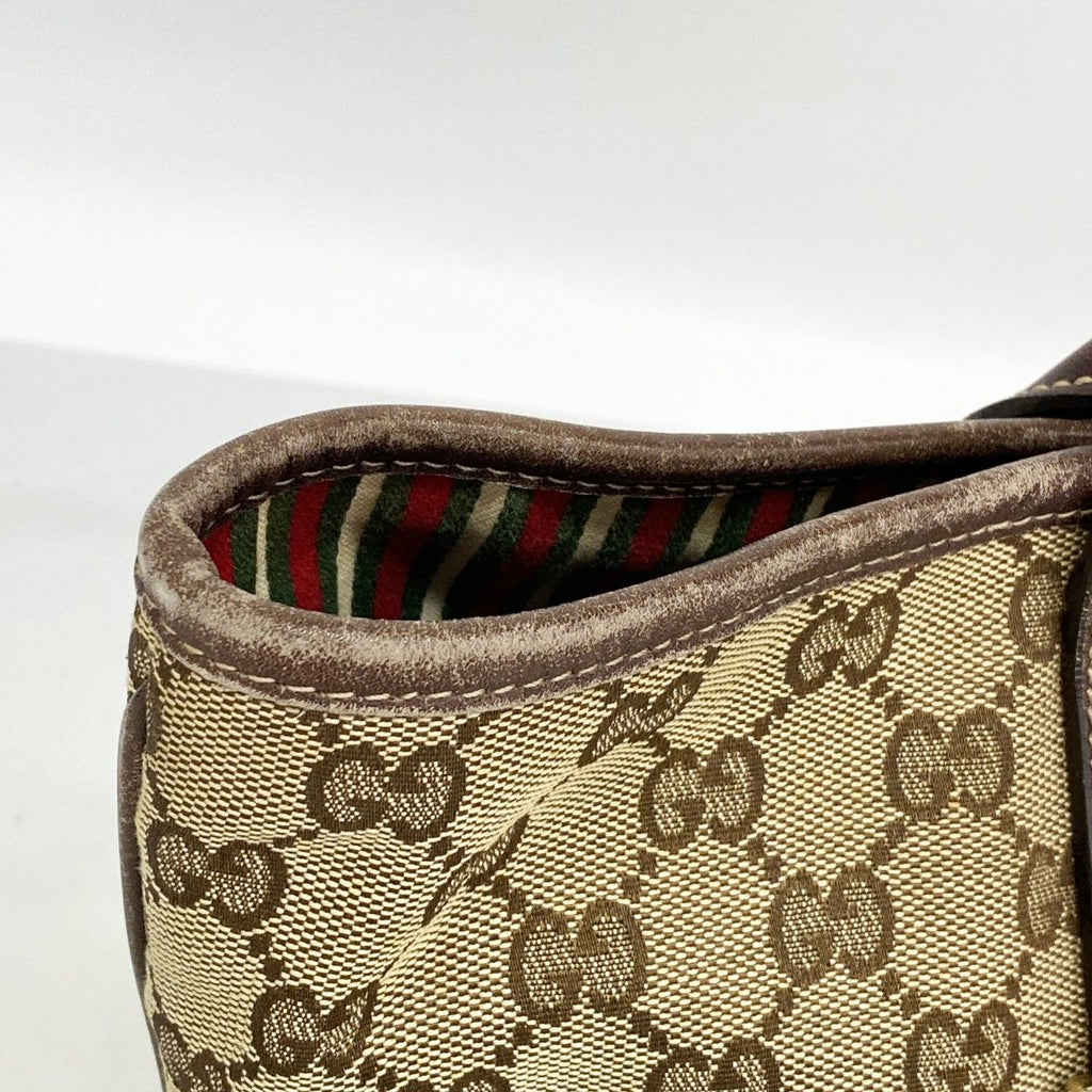 Gucci Tote GG Canvas Abbey Beige Gold — view 8