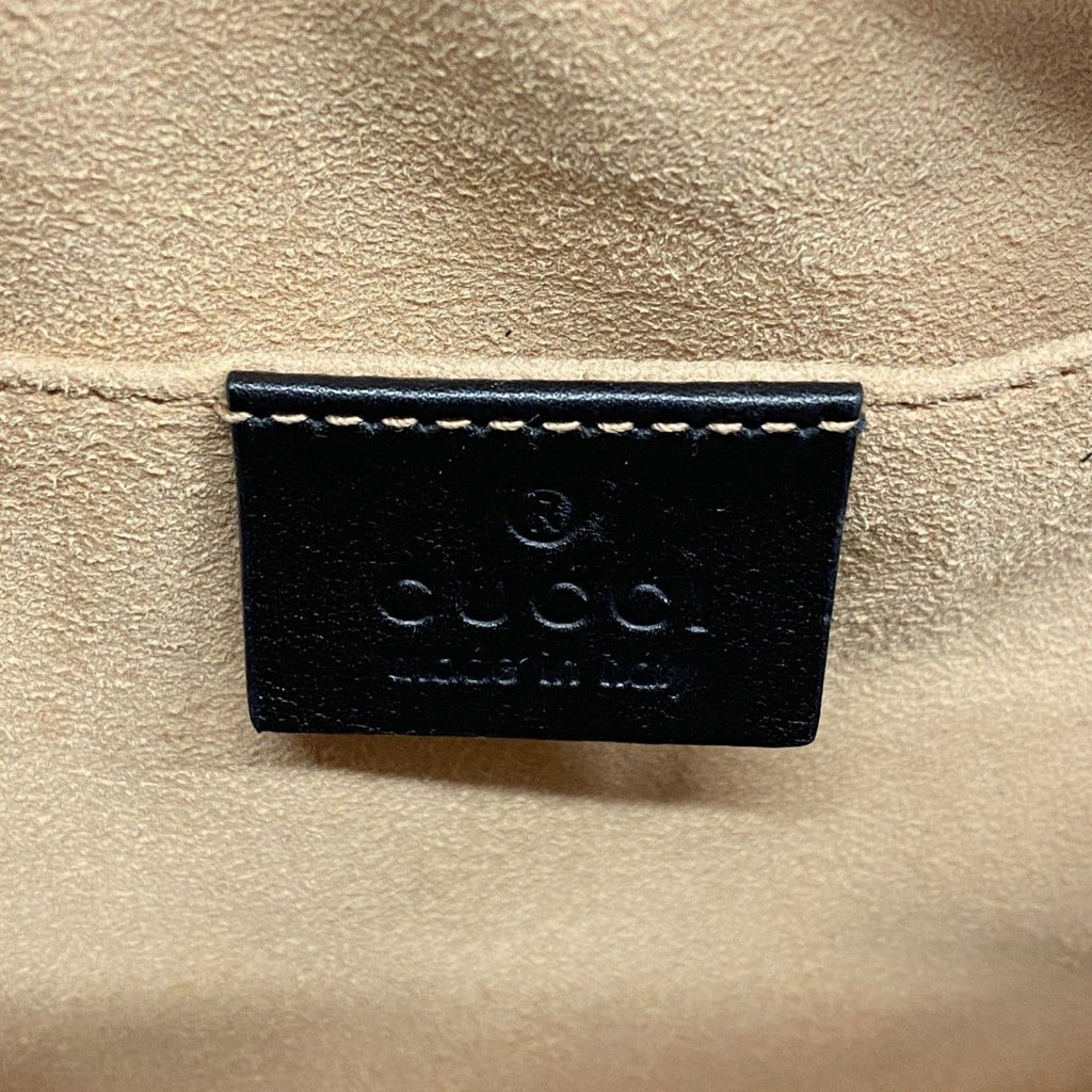 Gucci Shoulder Bag GG Marmont Leather Black Gold — view 5