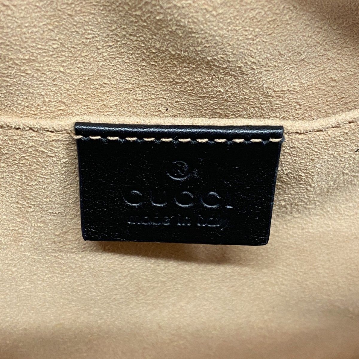 Gucci Shoulder Bag GG Marmont Leather Black Gold — view 5