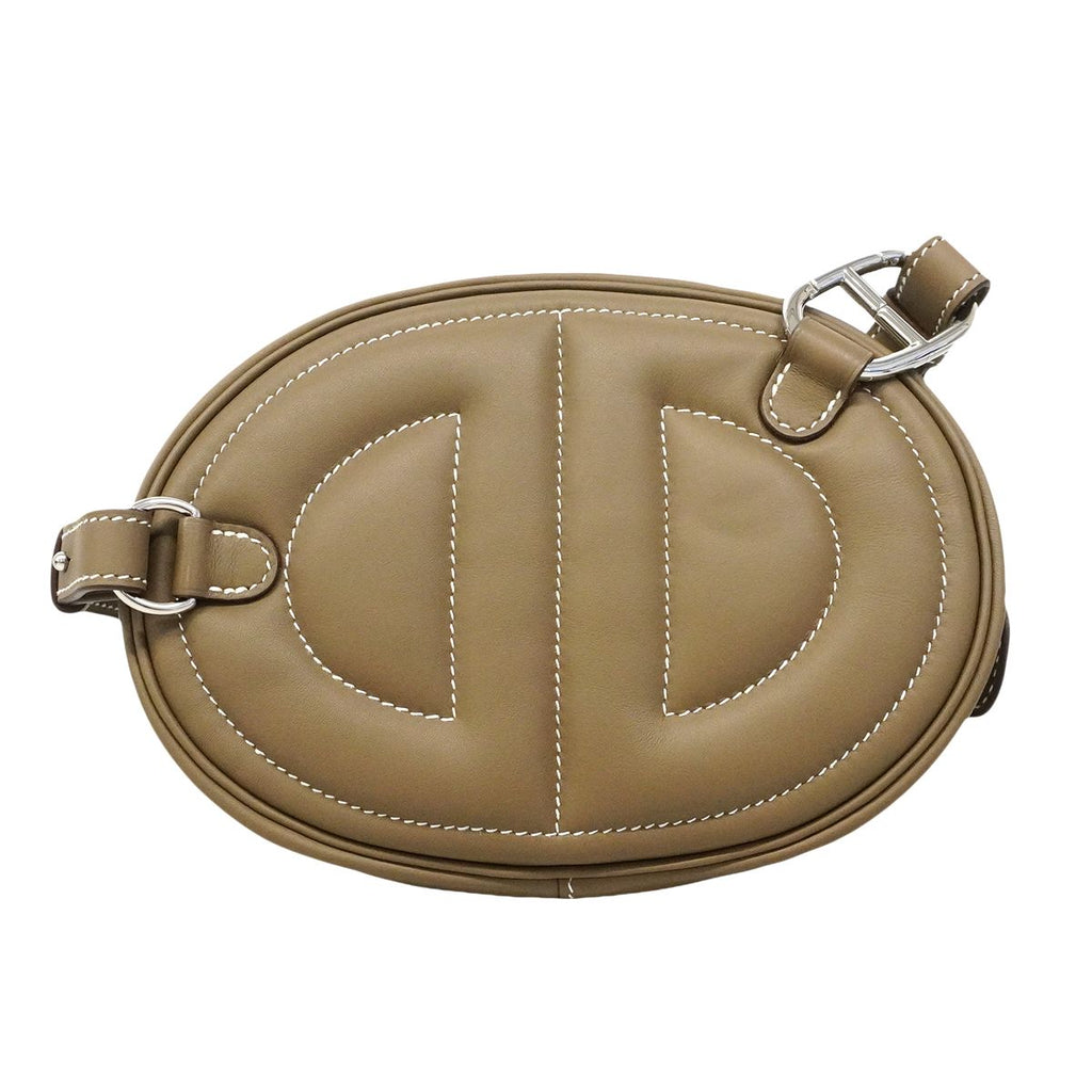 Hermes Shoulder Bag in the Loop Swift Etoupe Silver — view 8