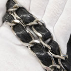 Chanel Shoulder Bag Maxi Quilted Caviar Leather Black Silver — view 8