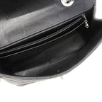 Chanel Shoulder Bag Maxi Quilted Caviar Leather Black Silver — view 4