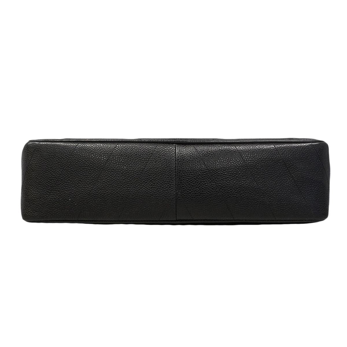 Chanel Shoulder Bag Stitch Caviar Leather Black Gold — view 3