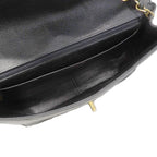 Chanel Shoulder Bag Stitch Caviar Leather Black Gold — view 4