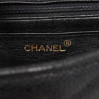 Chanel Shoulder Bag Stitch Caviar Leather Black Gold — view 5