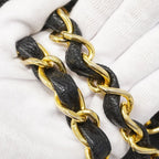 Chanel Shoulder Bag Stitch Caviar Leather Black Gold — view 7