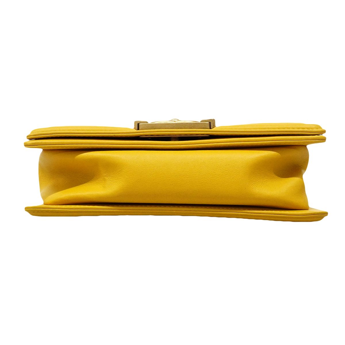 Chanel Shoulder Bag Boy Lambskin Yellow Gold — view 3