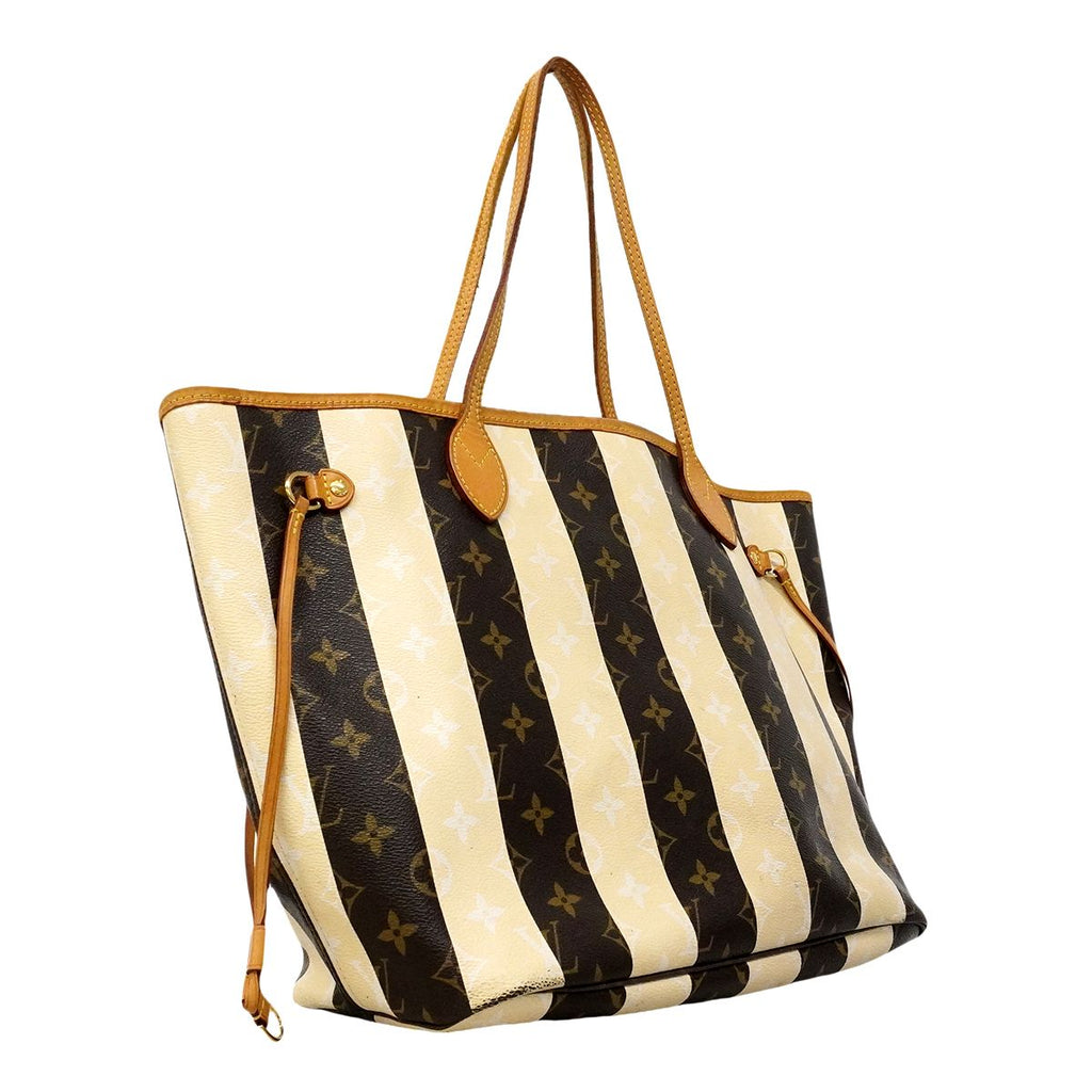 Louis Vuitton Tote Monogram Rayures Neverfull MM Brown — view 2