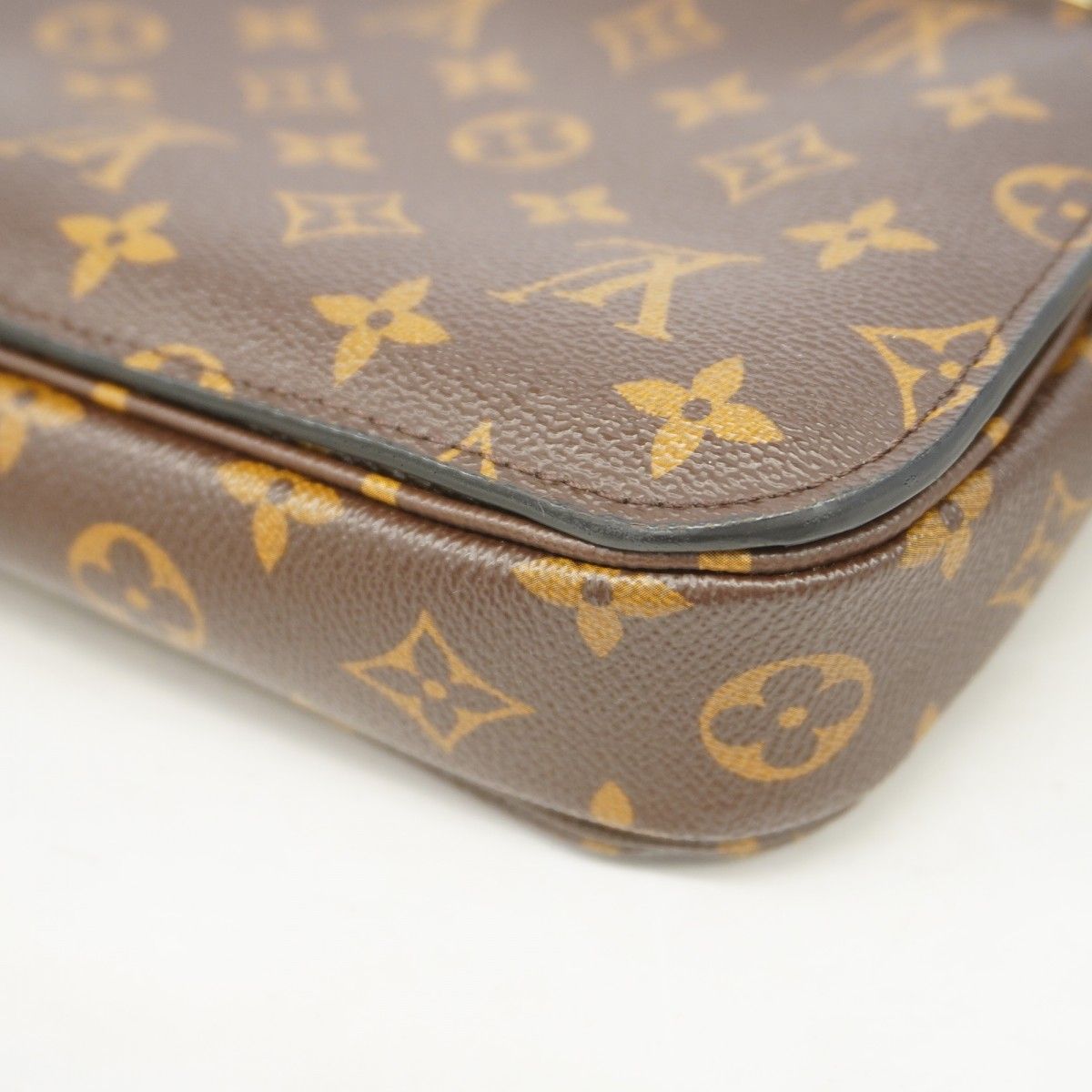 Louis Vuitton Handbag Monogram Pochette Metis MM Brown 2-Way — view 6