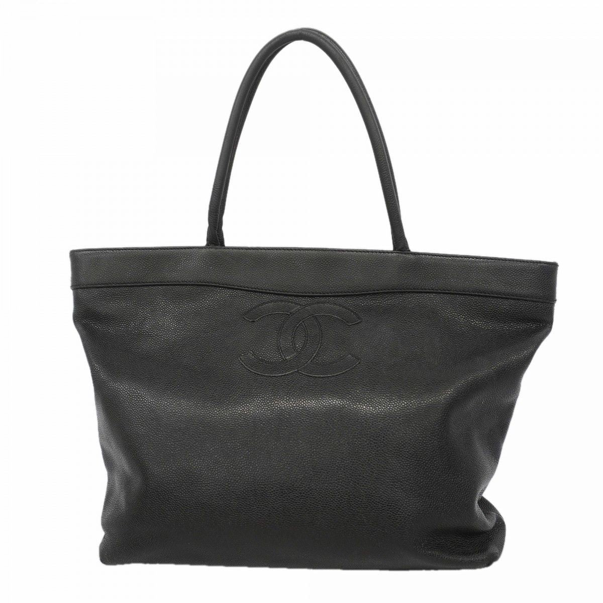 Chanel Tote Caviar Leather Black Gold