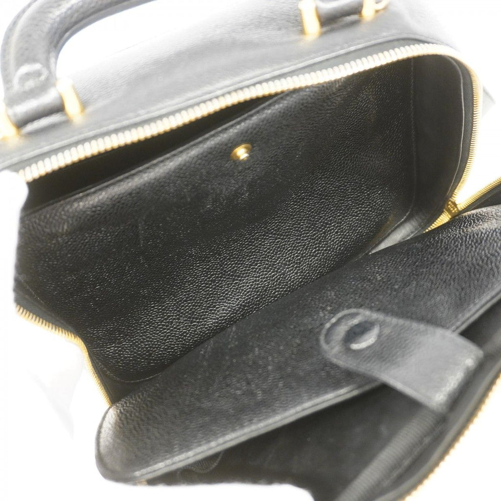Chanel Vanity Bag Caviar Leather Black Gold 2-Way — view 4