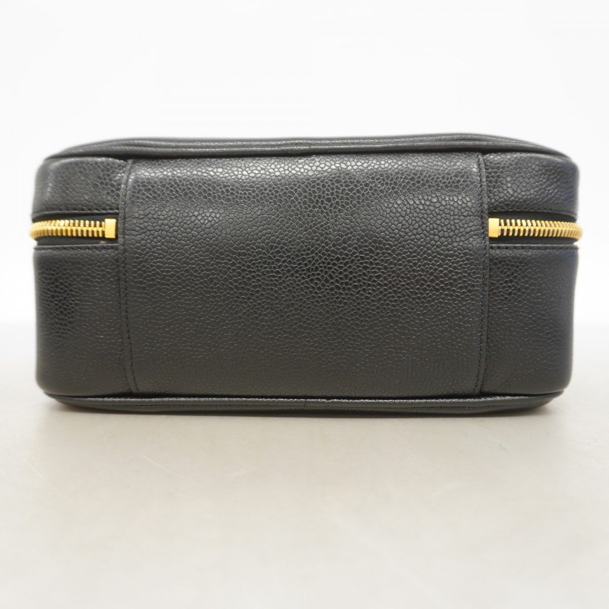Chanel Vanity Bag Caviar Leather Black Gold 2-Way — view 3