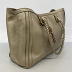 Gucci Tote Bamboo Leather Gold Champagne — view 2