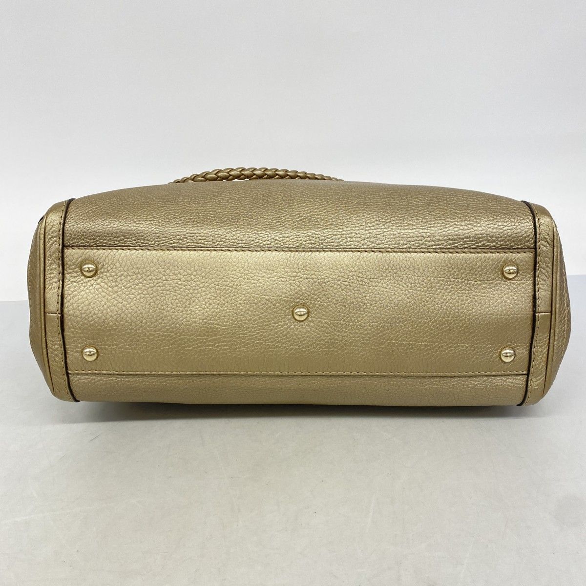 Gucci Tote Bamboo Leather Gold Champagne — view 3