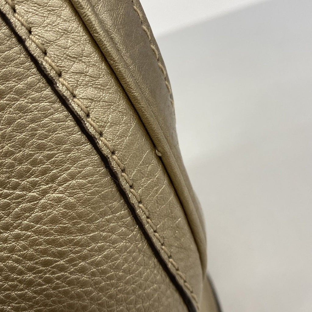 Gucci Tote Bamboo Leather Gold Champagne — view 8
