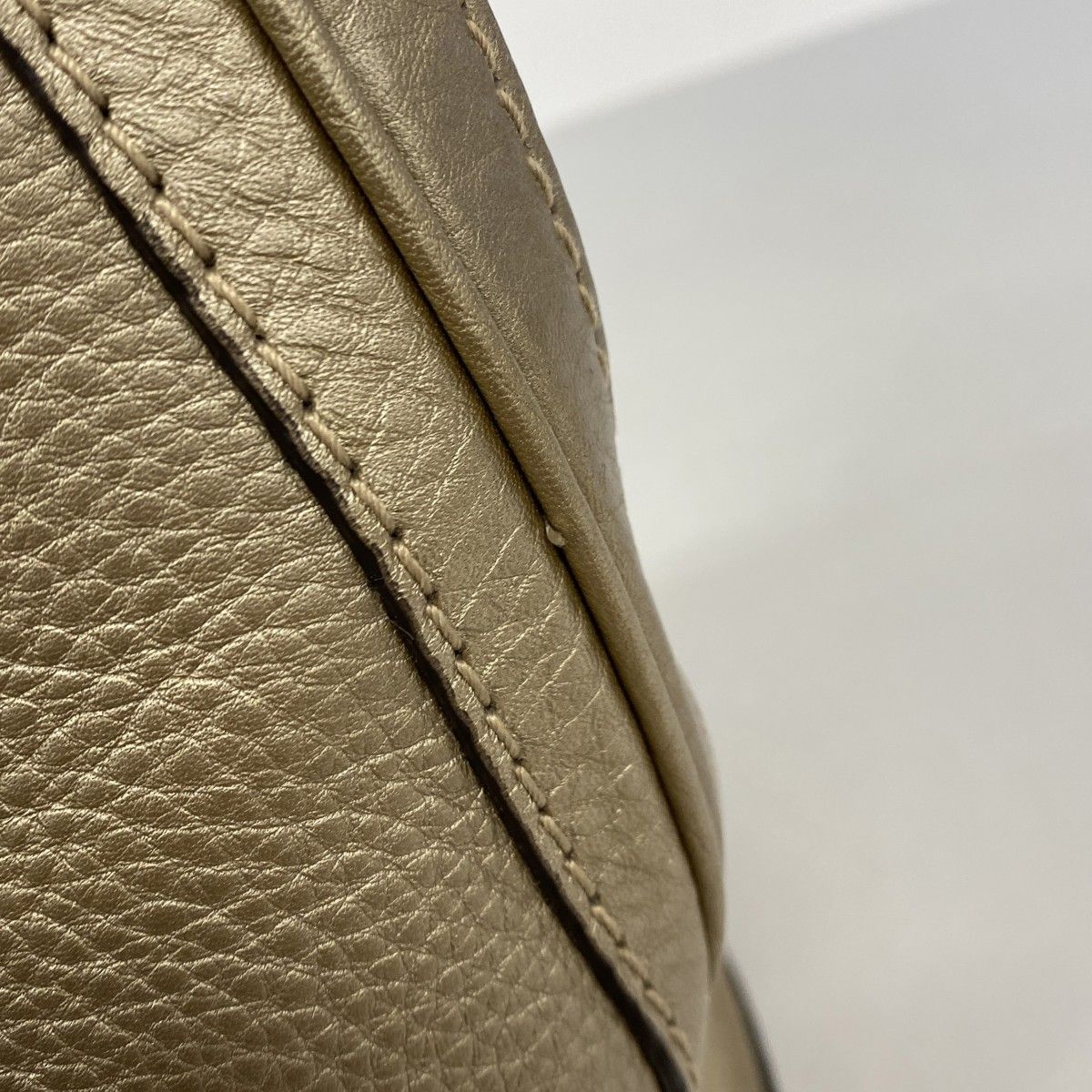 Gucci Tote Bamboo Leather Gold Champagne — view 8