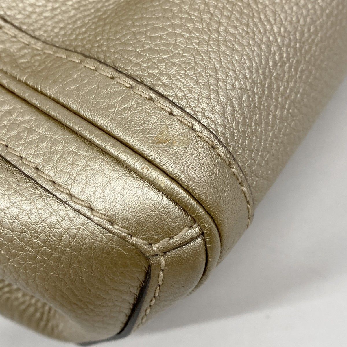 Gucci Tote Bamboo Leather Gold Champagne — view 6