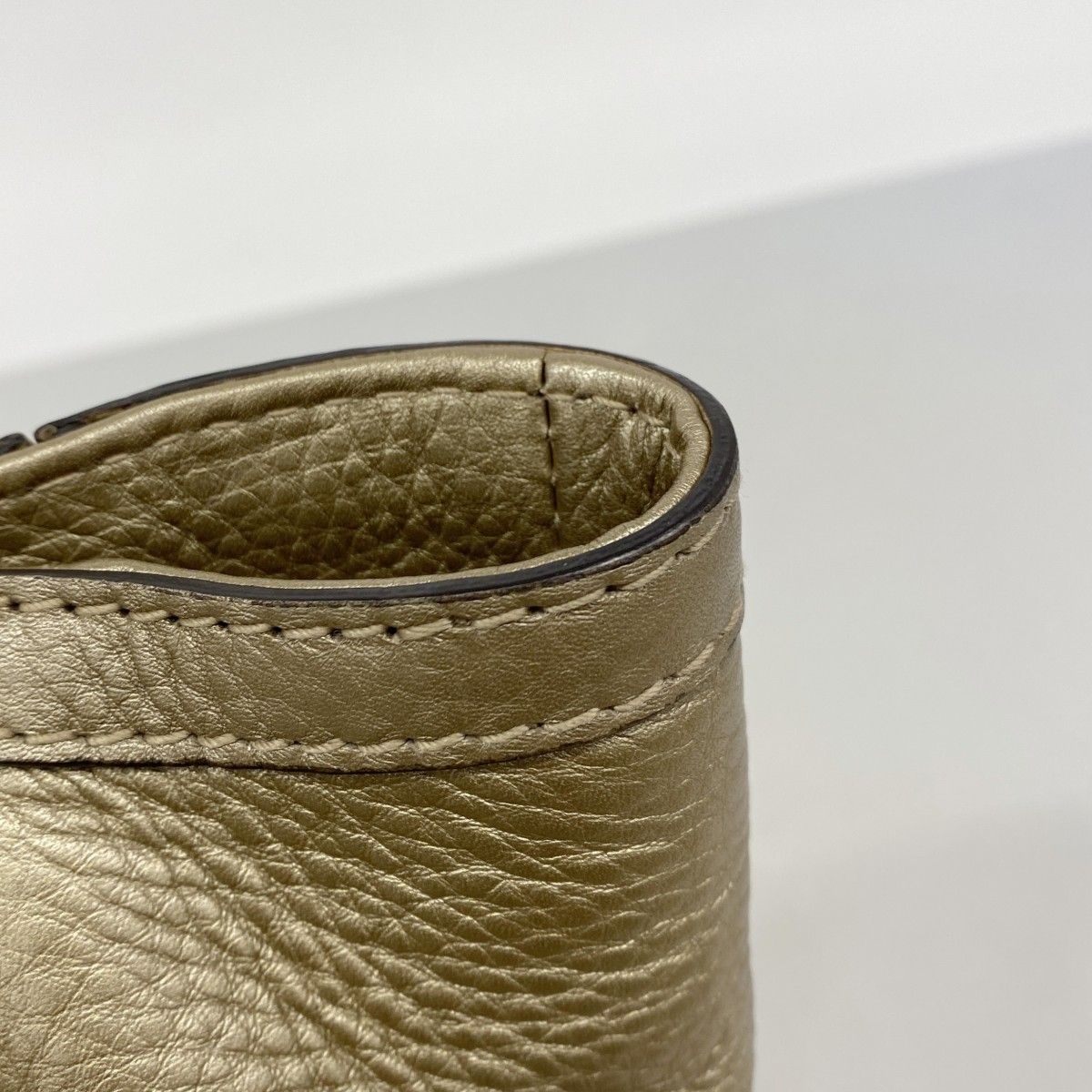 Gucci Tote Bamboo Leather Gold Champagne — view 7