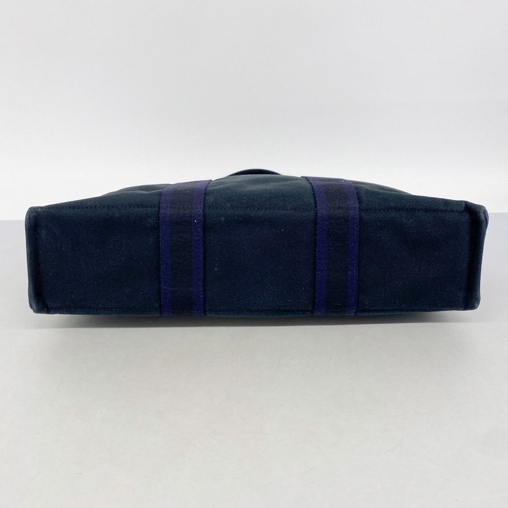 Hermes Tote Fourre Tout MM Canvas Black Navy Silver — view 3