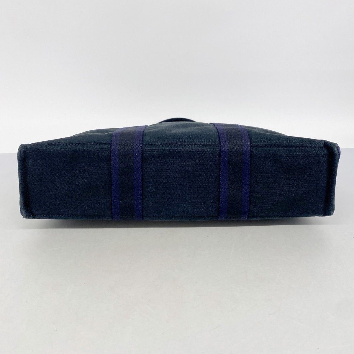 Hermes Tote Fourre Tout MM Canvas Black Navy Silver — view 3