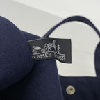 Hermes Tote Fourre Tout MM Canvas Black Navy Silver — view 5