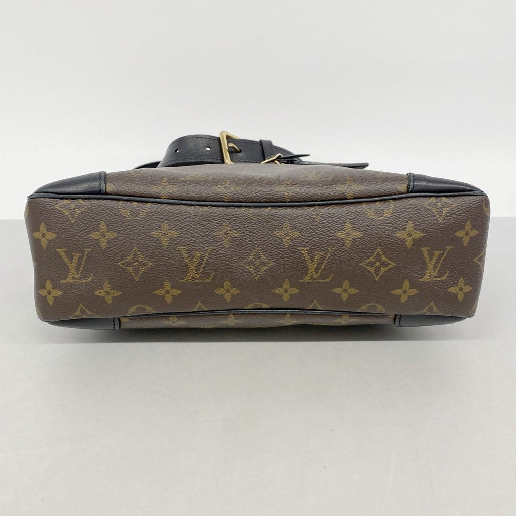 Louis Vuitton Shoulder Bag Monogram Odeon MM NM Brown Black Cles — view 3