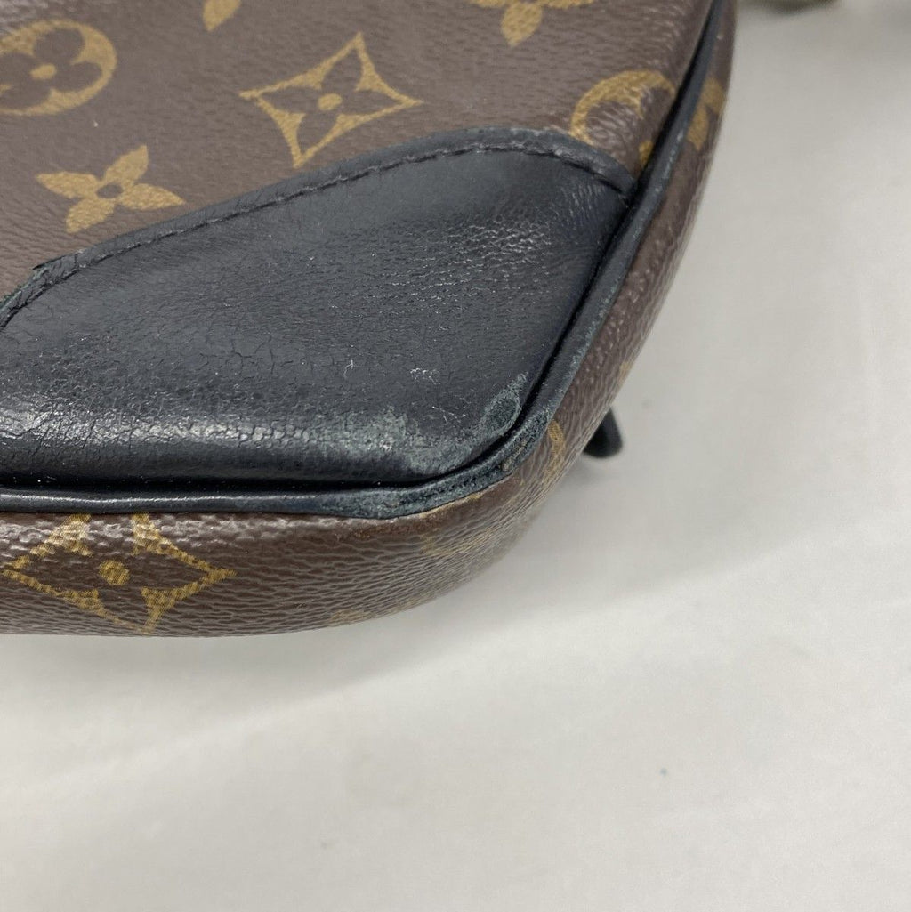 Louis Vuitton Shoulder Bag Monogram Odeon MM NM Brown Black Cles — view 6
