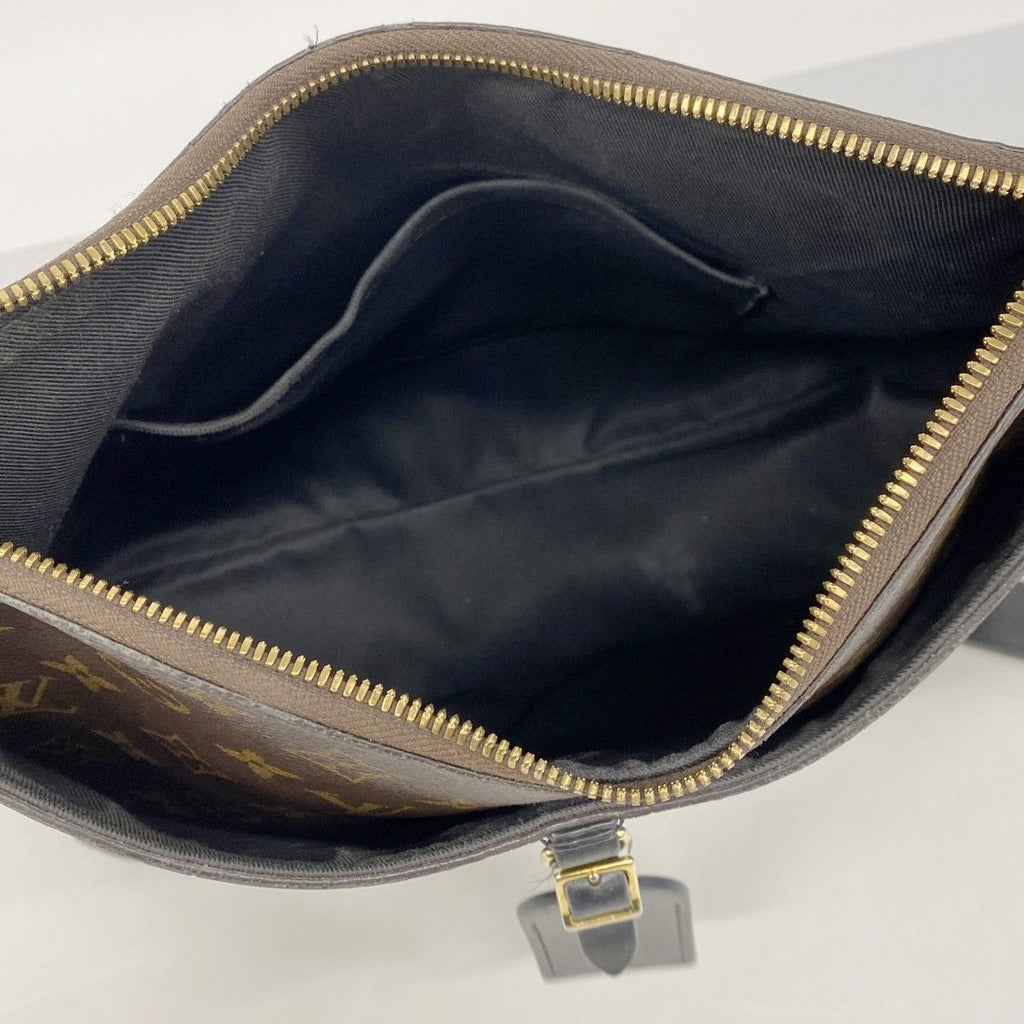 Louis Vuitton Shoulder Bag Monogram Odeon MM NM Brown Black Cles — view 4