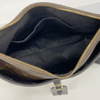 Louis Vuitton Shoulder Bag Monogram Odeon MM NM Brown Black Cles — view 4