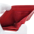 Prada Wallet Bifold Saffiano Red Mini Compact Simple Adult — view 8
