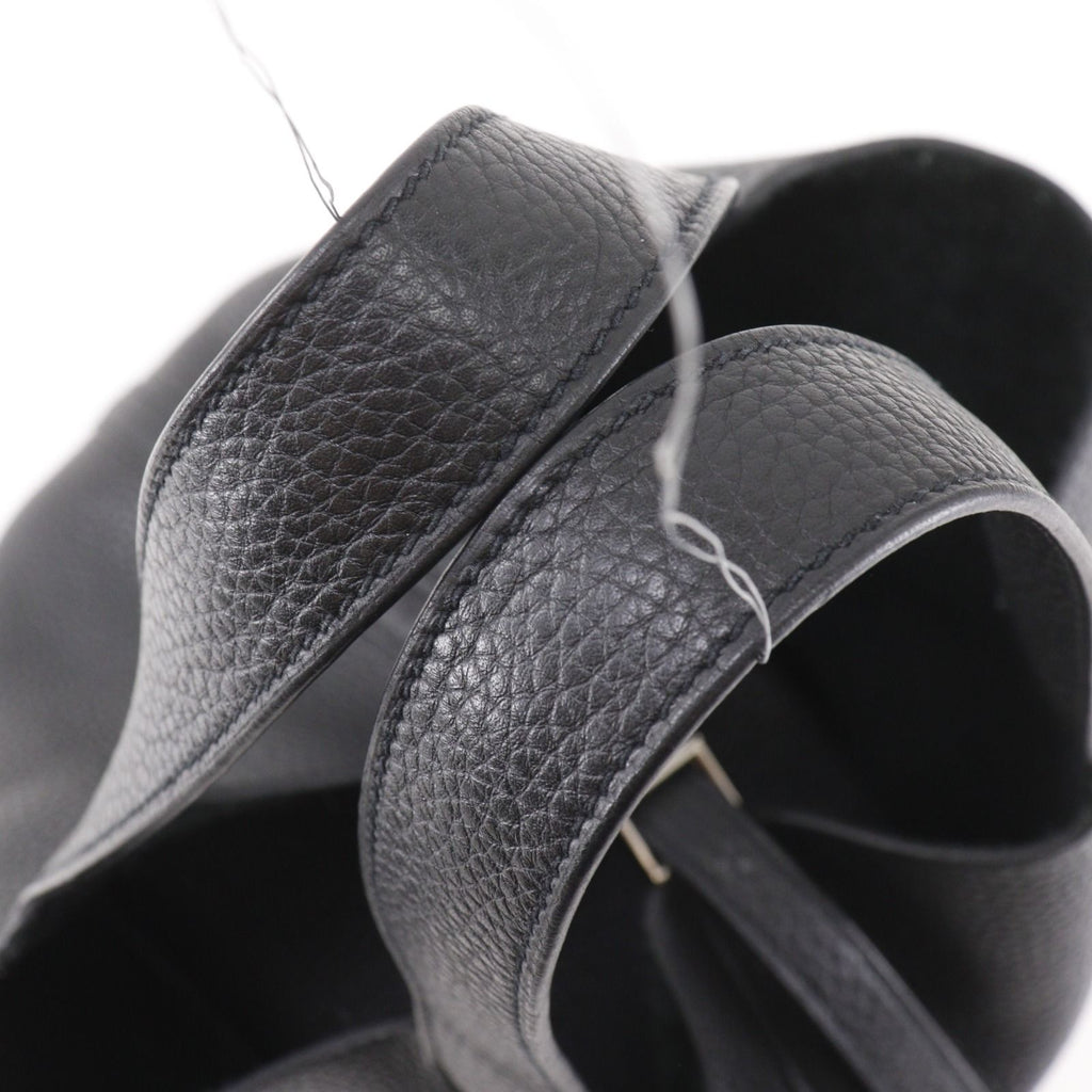 Hermes Picotin Lock 22 Taurillon Clemence Black Silver T Handbag — view 8