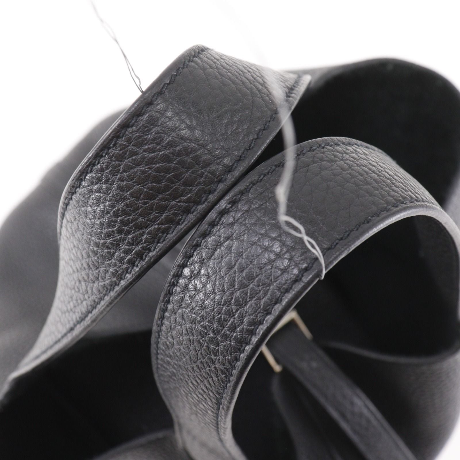 Hermes Picotin Lock 22 Taurillon Clemence Black Silver T Handbag — view 8