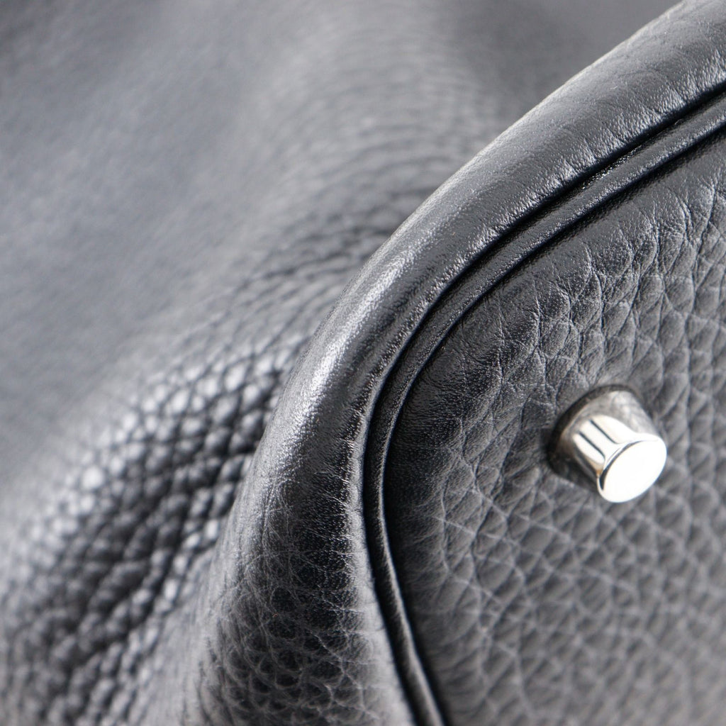 Hermes Picotin Lock 22 Taurillon Clemence Black Silver T Handbag — view 6