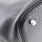 Hermes Picotin Lock 22 Taurillon Clemence Black Silver T Handbag — view 4