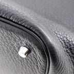 Hermes Picotin Lock 22 Taurillon Clemence Black Silver T Handbag — view 7