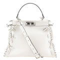 Fendi Peekaboo 2-Way Shoulder Leather White Handbag