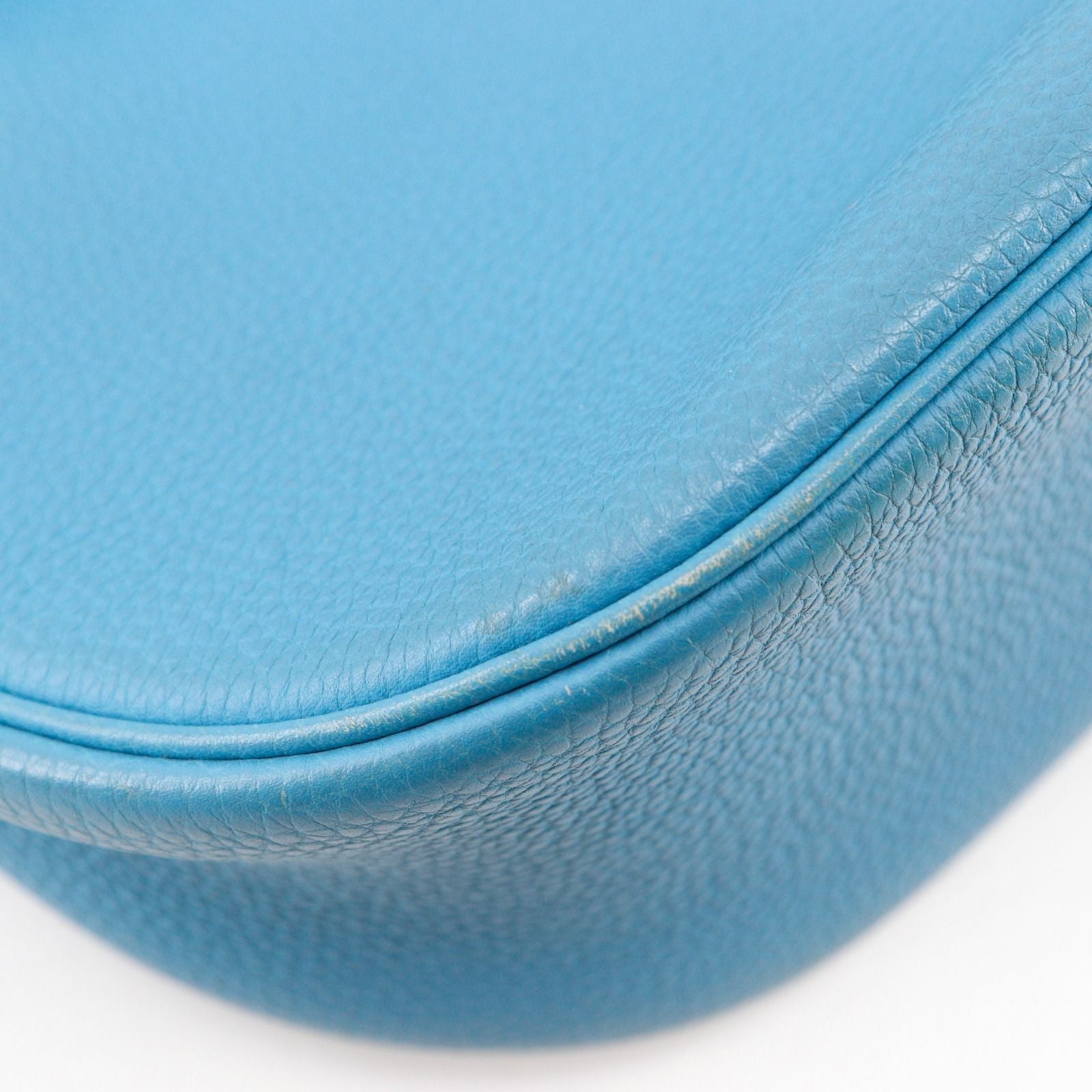 Hermes Caporal Togo Blue Jean Silver Shoulder — view 4