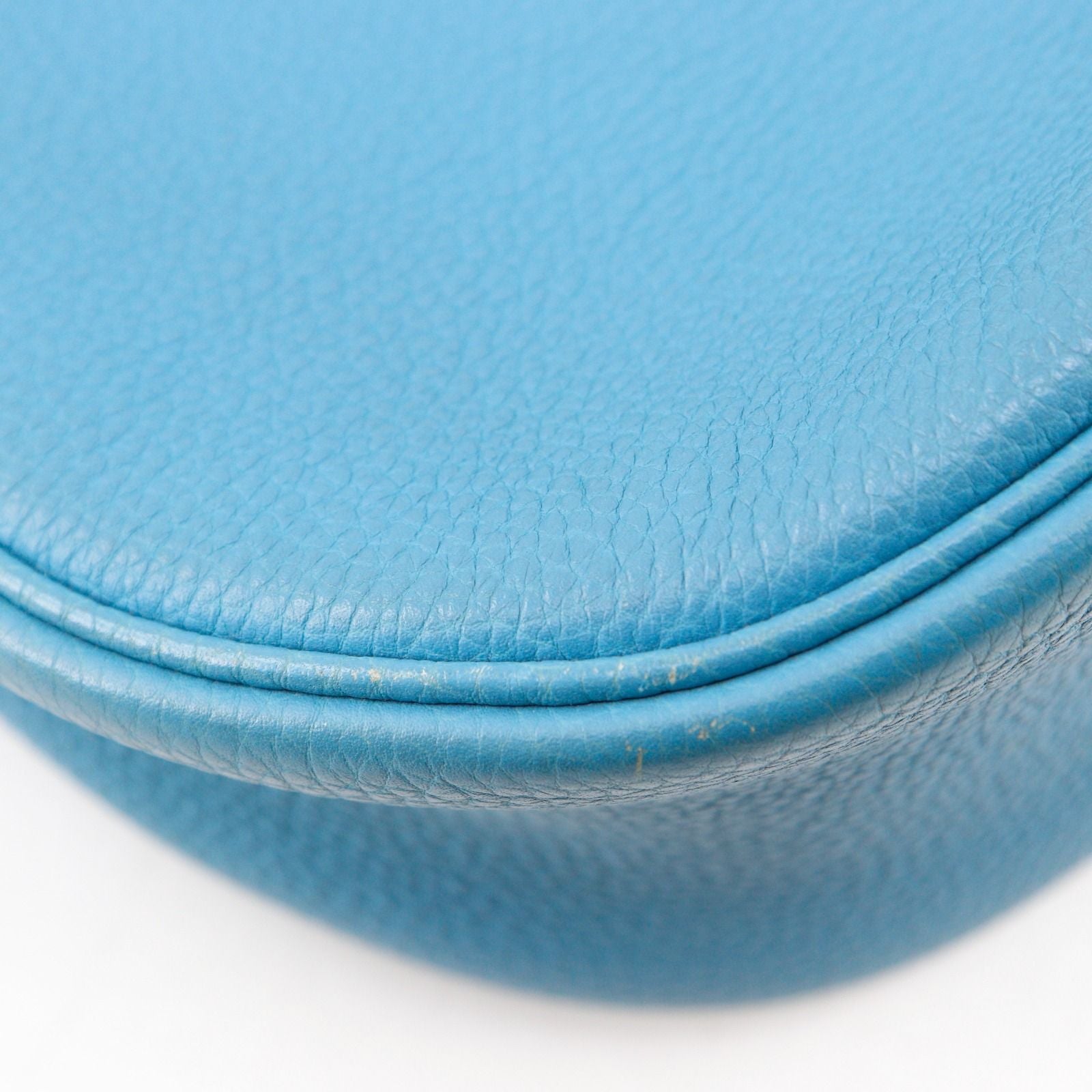 Hermes Caporal Togo Blue Jean Silver Shoulder — view 6