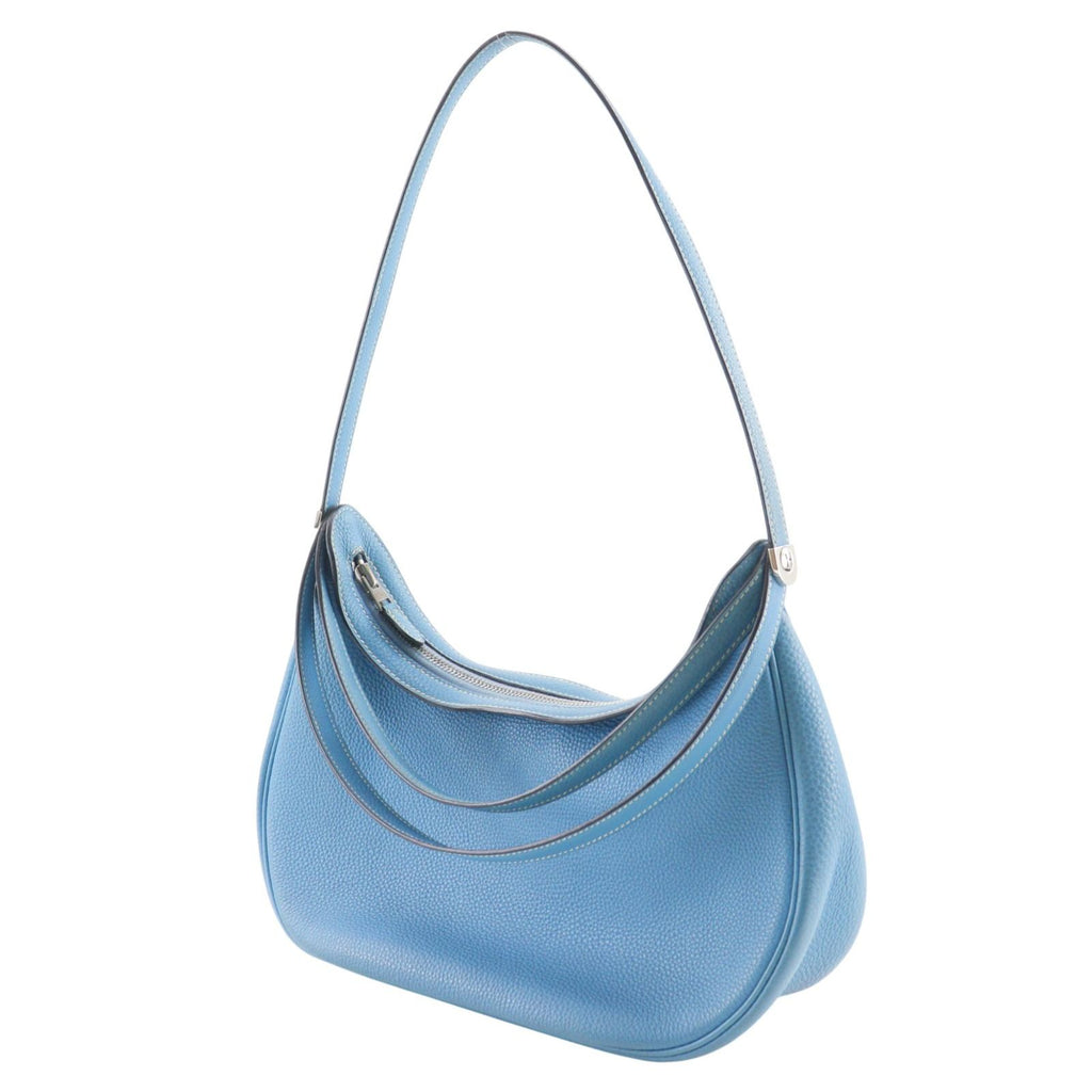 Hermes Caporal Togo Blue Jean Silver Shoulder — view 2