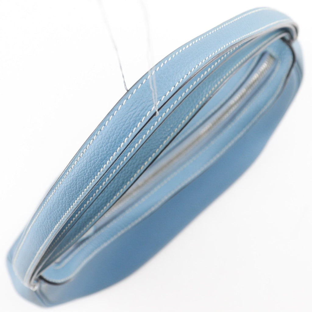 Hermes Caporal Togo Blue Jean Silver Shoulder — view 8