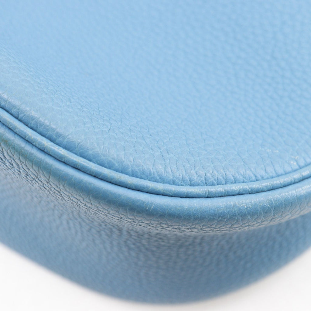 Hermes Caporal Togo Blue Jean Silver Shoulder — view 7