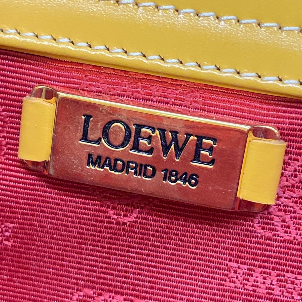 Loewe Dark Yellow Mini Bag Vintage 2-Way Chain Shoulder Leather — view 8
